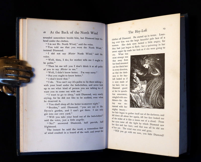 1911 Rare Book - AT THE BACK OF THE NORTH WIND by George MacDonald & Illustrated by Frank C. Pape.