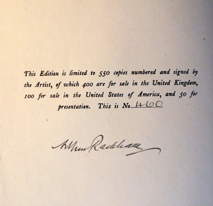 1921 Rare Limited Book Signed by Rackham - John Milton's COMUS in a beautiful Sangorski binding.