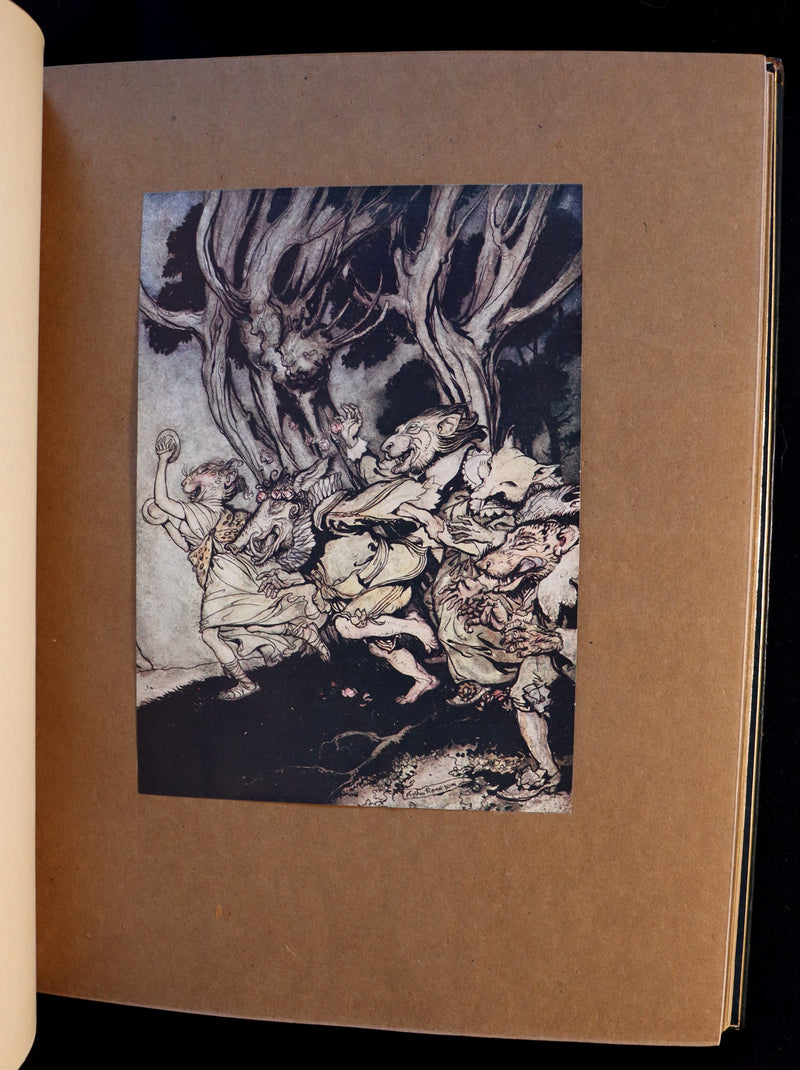 1921 Rare Limited Book Signed by Rackham - John Milton's COMUS in a beautiful Sangorski binding.