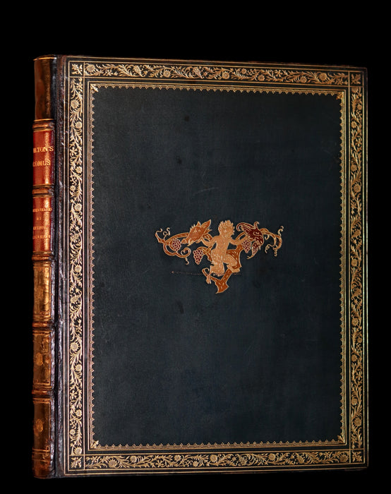 1921 Rare Limited Book Signed by Rackham - John Milton's COMUS in a beautiful Sangorski binding.