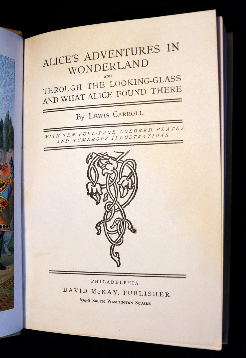 1912 Scarce McKay color Edition - Alice's Adventures in Wonderland & Through the Looking-Glass.