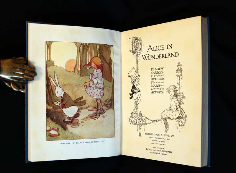 1920 Scarce Book - ALICE in Wonderland color illustrated by Mabel Lucie Attwell.