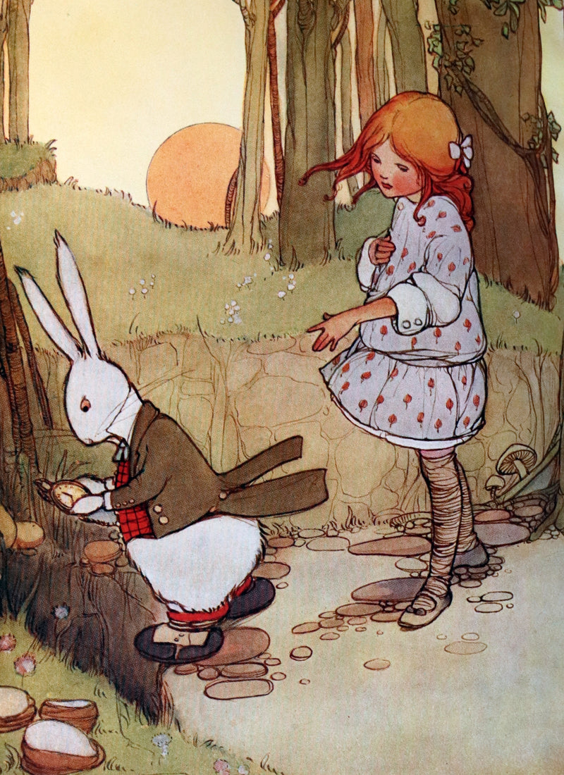 1920 Scarce Book - ALICE in Wonderland color illustrated by Mabel Lucie Attwell.