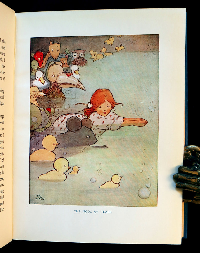 1920 Scarce Book - ALICE in Wonderland color illustrated by Mabel Lucie Attwell.