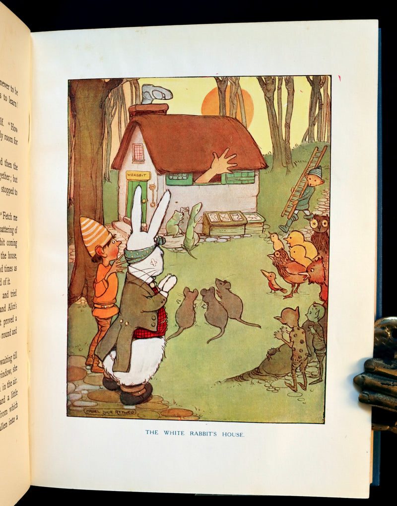 1920 Scarce Book - ALICE in Wonderland color illustrated by Mabel Lucie Attwell.