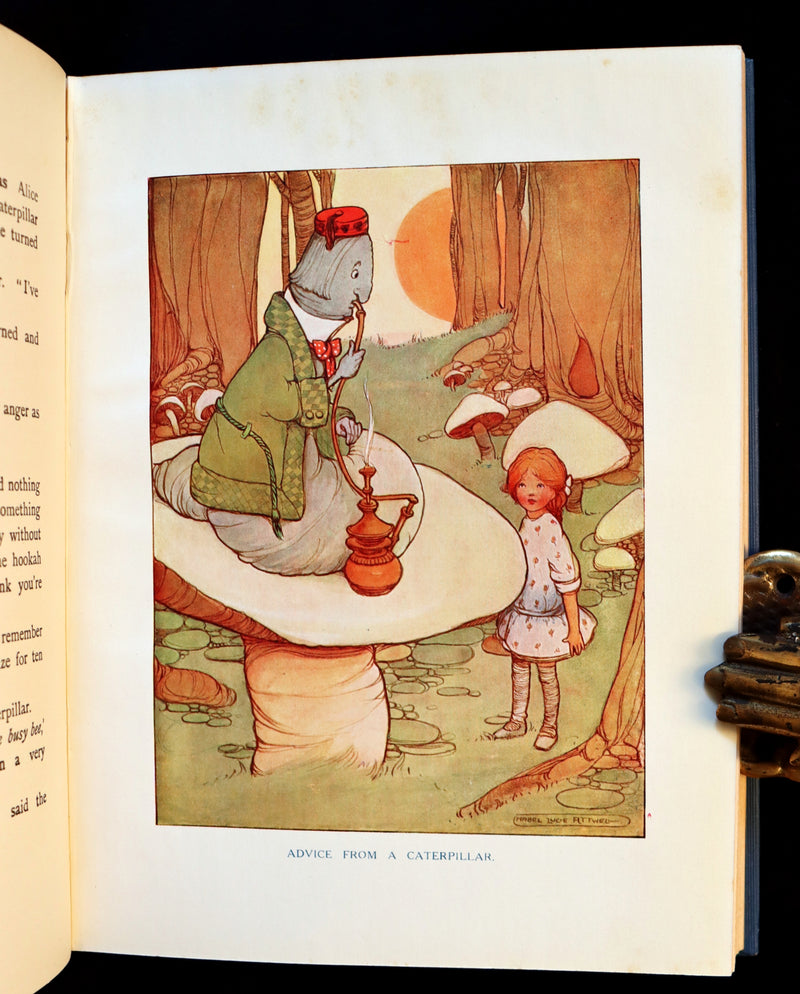 1920 Scarce Book - ALICE in Wonderland color illustrated by Mabel Lucie Attwell.