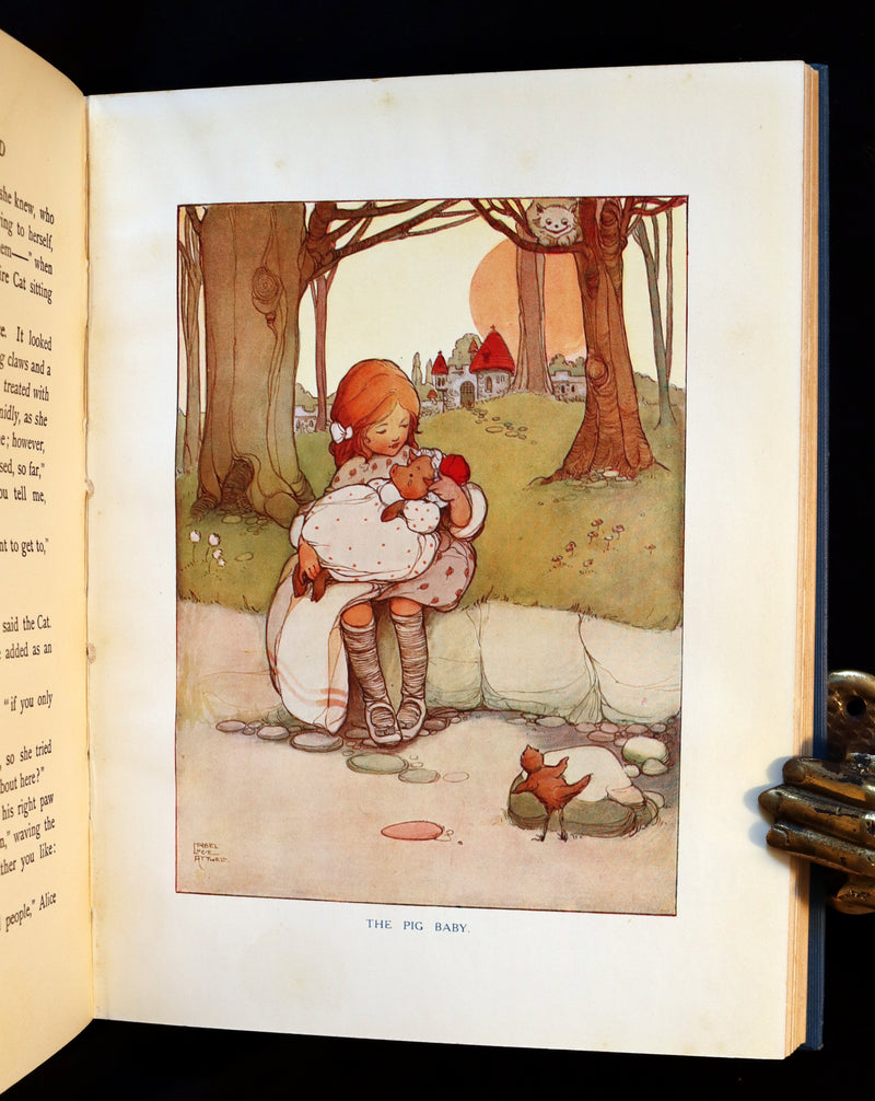 1920 Scarce Book - ALICE in Wonderland color illustrated by Mabel Lucie Attwell.