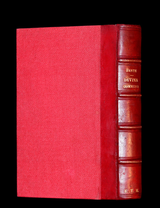 1889 Rare Italian Book - La Divina Commedia di DANTE ALIGHIERI - Divine Comedy.