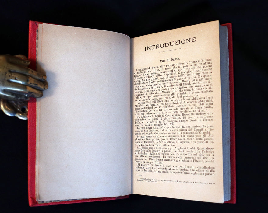 1889 Rare Italian Book - La Divina Commedia di DANTE ALIGHIERI - Divine Comedy.