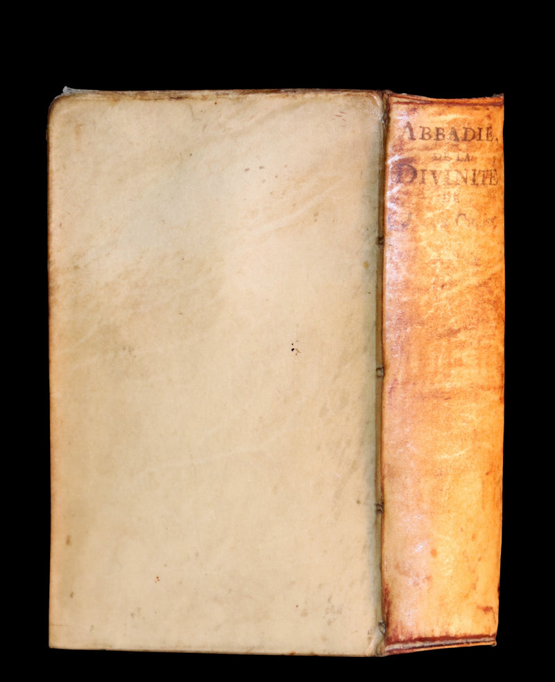 1690 Scarce French Vellum Book - Treatise on the divinity of Our Lord Jesus Christ by Jacques Abbadie.