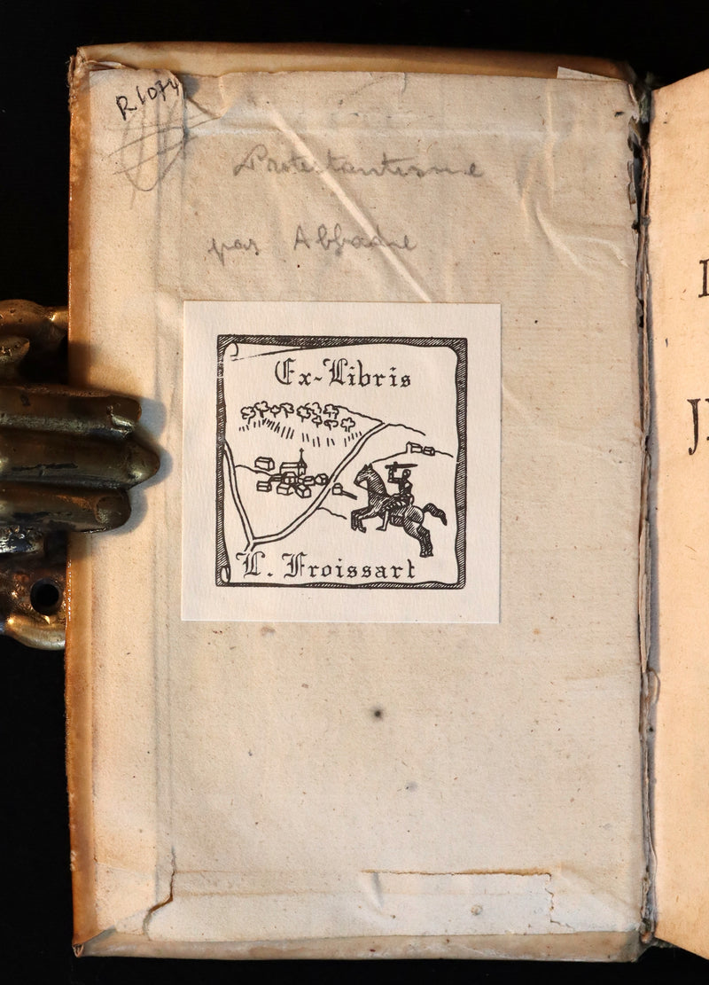 1690 Scarce French Vellum Book - Treatise on the divinity of Our Lord Jesus Christ by Jacques Abbadie.