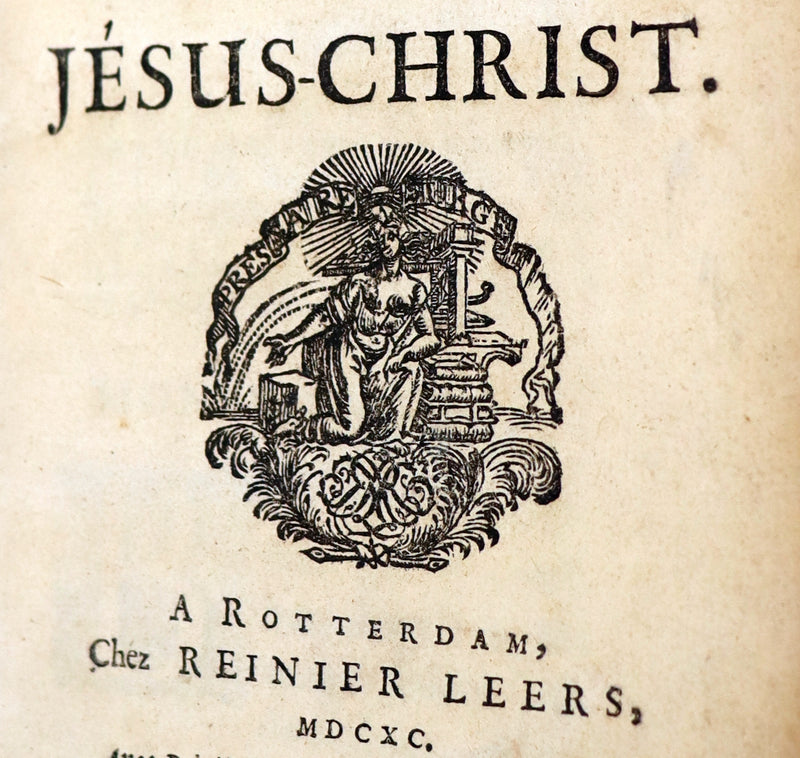 1690 Scarce French Vellum Book - Treatise on the divinity of Our Lord Jesus Christ by Jacques Abbadie.