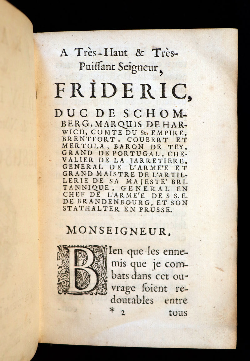 1690 Scarce French Vellum Book - Treatise on the divinity of Our Lord Jesus Christ by Jacques Abbadie.