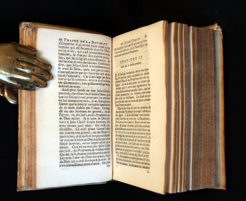 1690 Scarce French Vellum Book - Treatise on the divinity of Our Lord Jesus Christ by Jacques Abbadie.