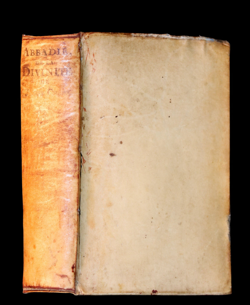 1690 Scarce French Vellum Book - Treatise on the divinity of Our Lord Jesus Christ by Jacques Abbadie.