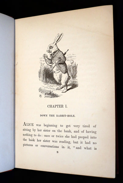 1891 Rare Victorian Book - Alice's Adventures in Wonderland by Lewis Carroll.