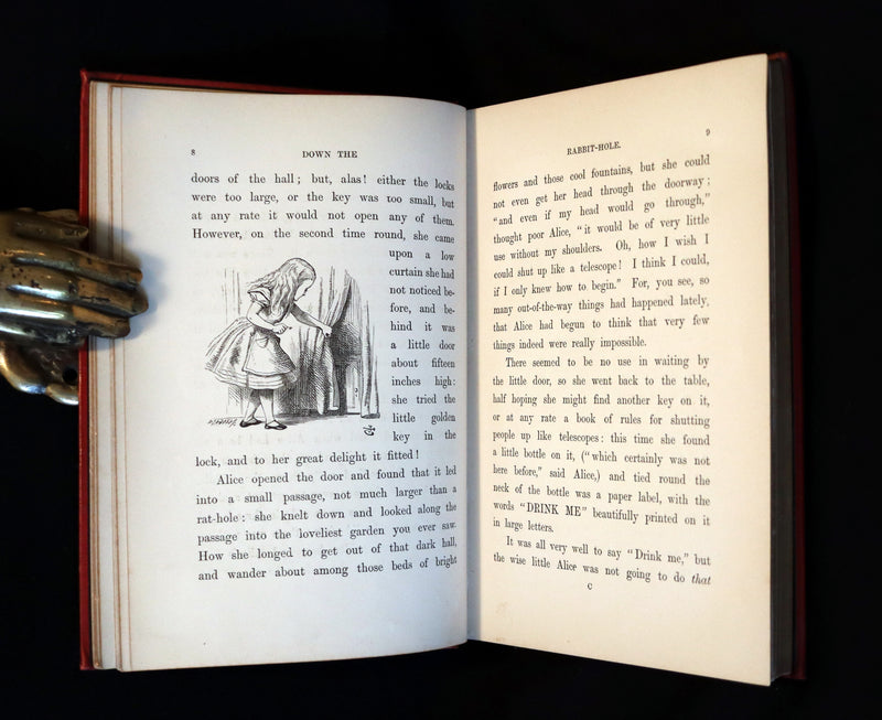 1891 Rare Victorian Book - Alice's Adventures in Wonderland by Lewis Carroll.