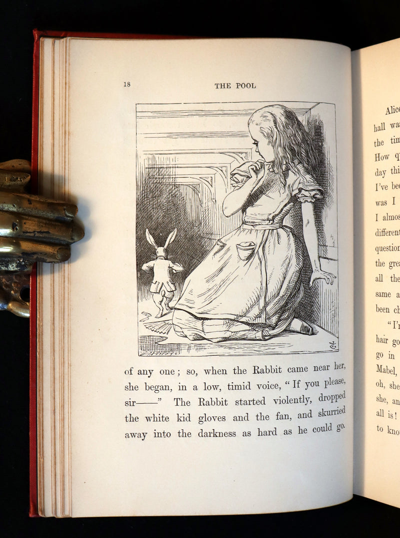 1891 Rare Victorian Book - Alice's Adventures in Wonderland by Lewis Carroll.