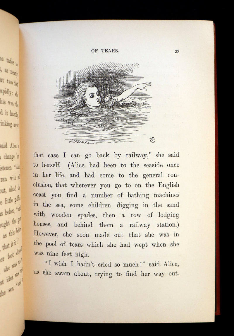 1891 Rare Victorian Book - Alice's Adventures in Wonderland by Lewis Carroll.