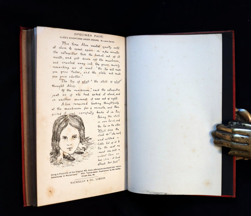 1891 Rare Victorian Book - Alice's Adventures in Wonderland by Lewis Carroll.