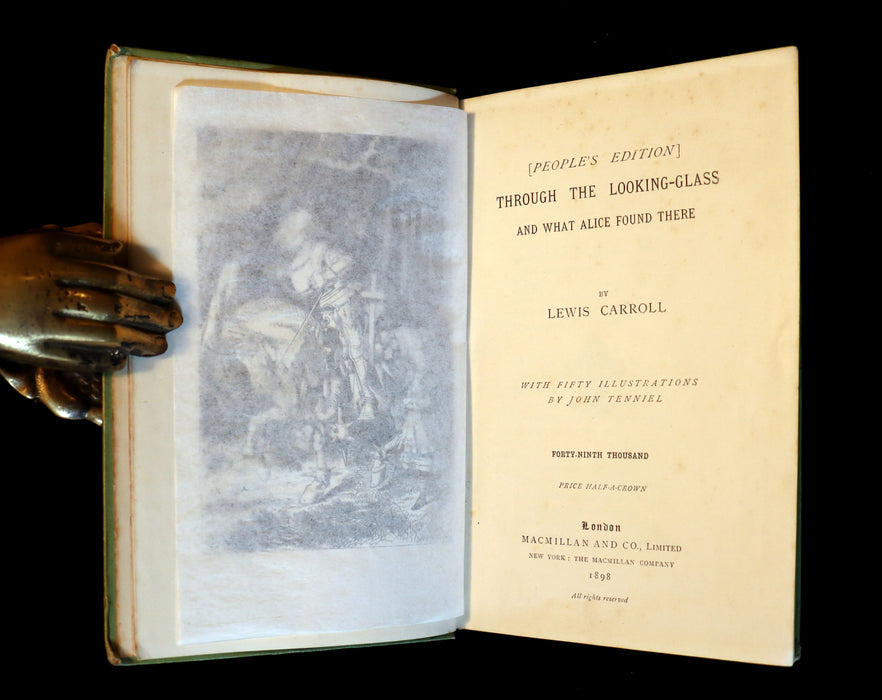 1898 Rare Victorian Book - Through the Looking Glass, and What Alice Found There by Lewis Carroll.