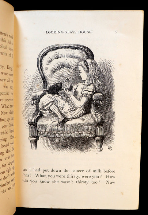 1898 Rare Victorian Book - Through the Looking Glass, and What Alice Found There by Lewis Carroll.