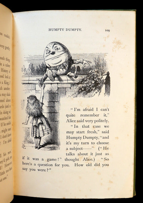 1898 Rare Victorian Book - Through the Looking Glass, and What Alice Found There by Lewis Carroll.