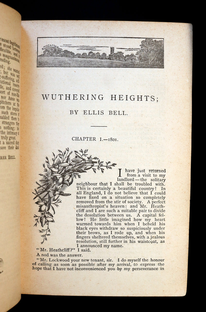 1885 Scarce Edition - WUTHERING HEIGHTS by Ellis Bell; And Agnes Grey by Acton Bell.