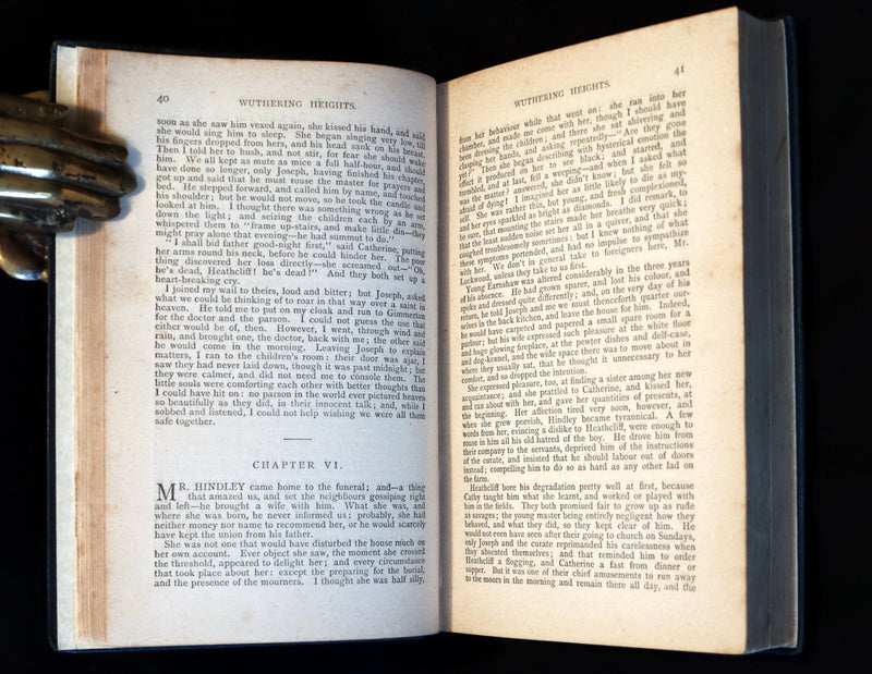 1885 Scarce Edition - WUTHERING HEIGHTS by Ellis Bell; And Agnes Grey by Acton Bell.