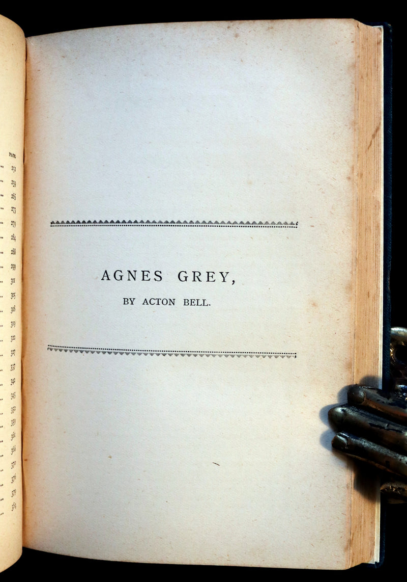 1885 Scarce Edition - WUTHERING HEIGHTS by Ellis Bell; And Agnes Grey by Acton Bell.