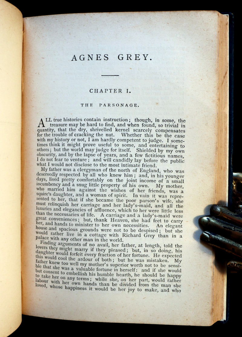 1885 Scarce Edition - WUTHERING HEIGHTS by Ellis Bell; And Agnes Grey by Acton Bell.