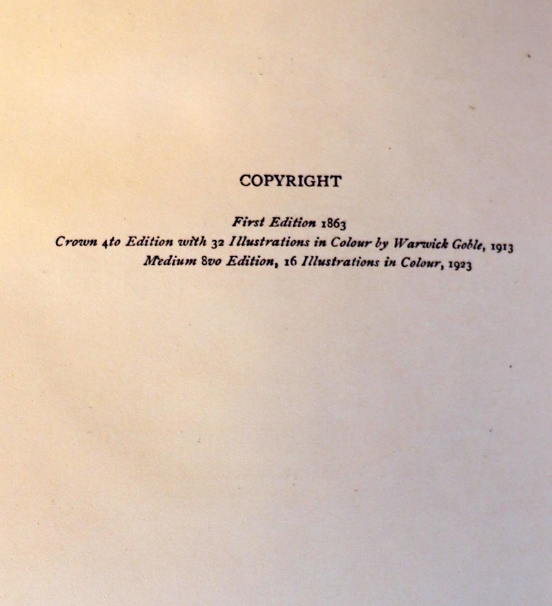 1923 Rare First Octavo Edition - THE FAIRY BOOK Illustrated in color by Warwick Goble.