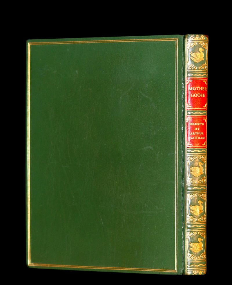 1958 Scarce Book beautifully bound by Frost - MOTHER GOOSE illustrated by Arthur Rackham.