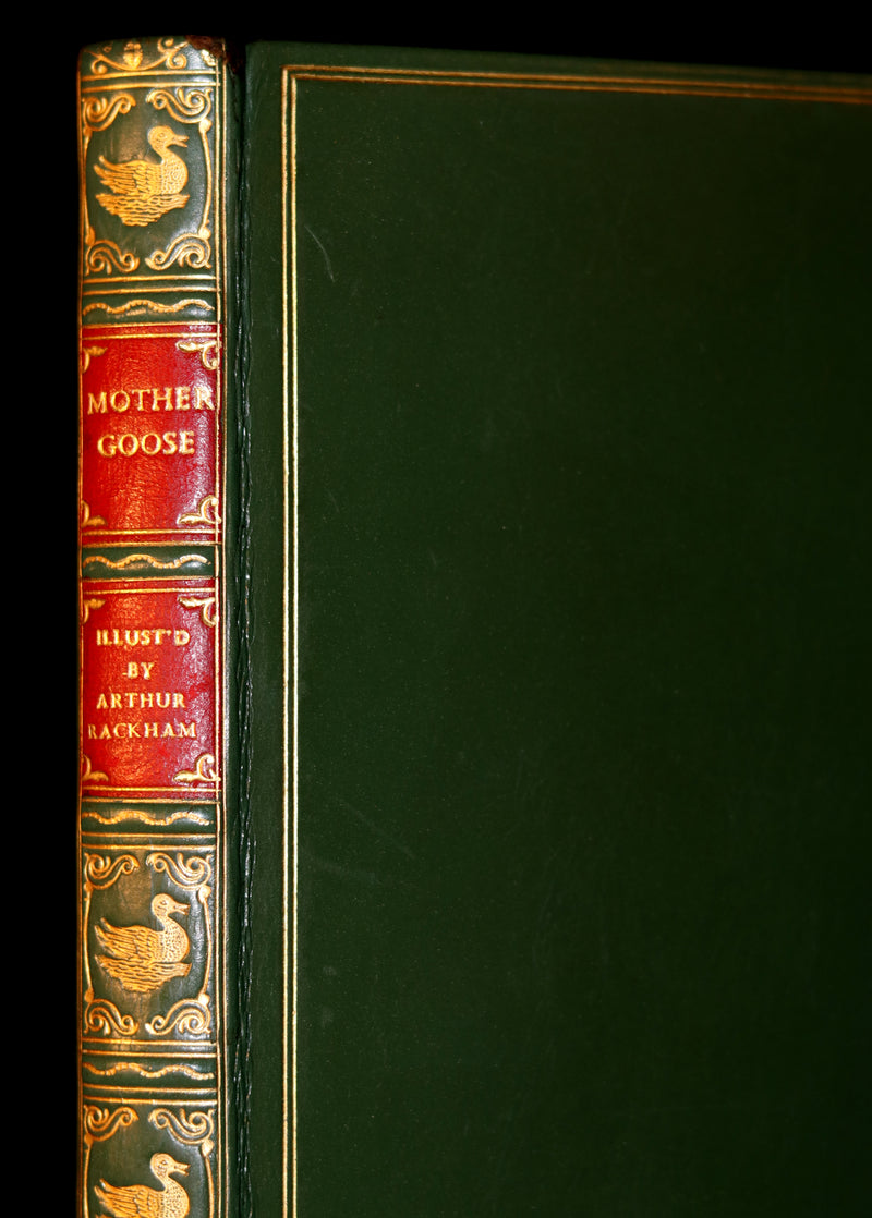 1958 Scarce Book beautifully bound by Frost - MOTHER GOOSE illustrated by Arthur Rackham.