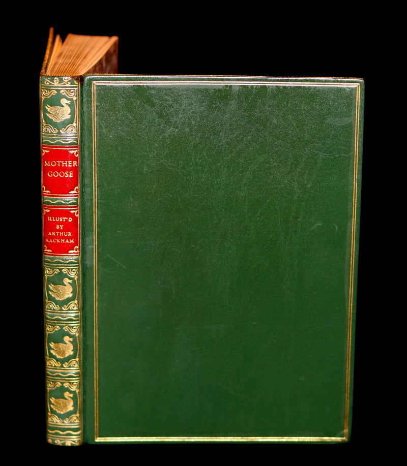 1958 Scarce Book beautifully bound by Frost - MOTHER GOOSE illustrated by Arthur Rackham.
