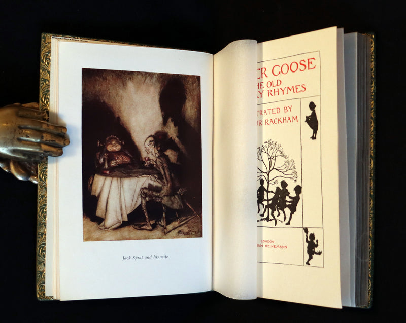 1958 Scarce Book beautifully bound by Frost - MOTHER GOOSE illustrated by Arthur Rackham.