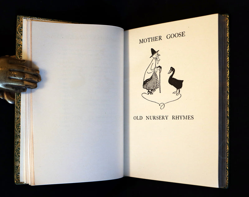 1958 Scarce Book beautifully bound by Frost - MOTHER GOOSE illustrated by Arthur Rackham.