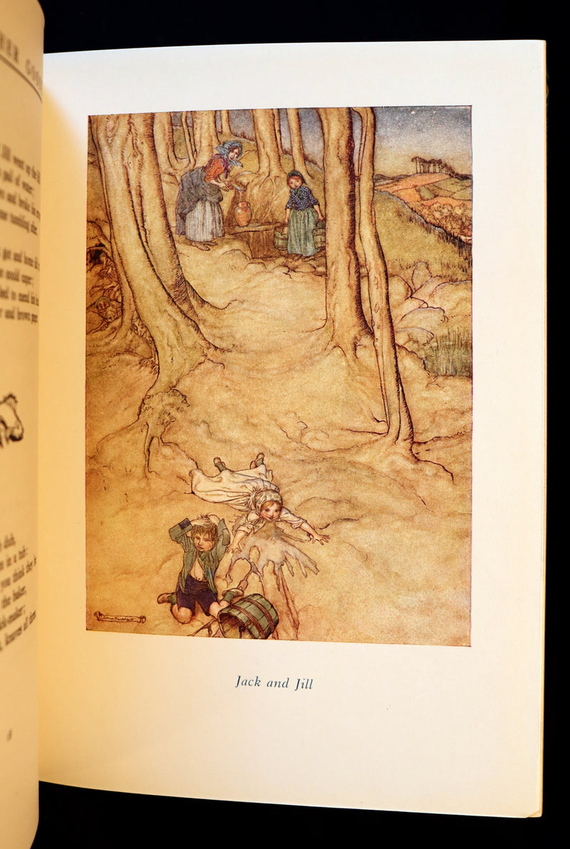 1958 Scarce Book beautifully bound by Frost - MOTHER GOOSE illustrated by Arthur Rackham.