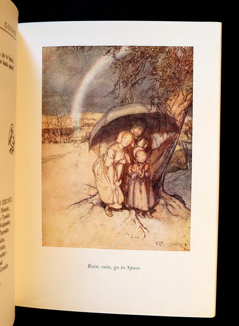 1958 Scarce Book beautifully bound by Frost - MOTHER GOOSE illustrated by Arthur Rackham.