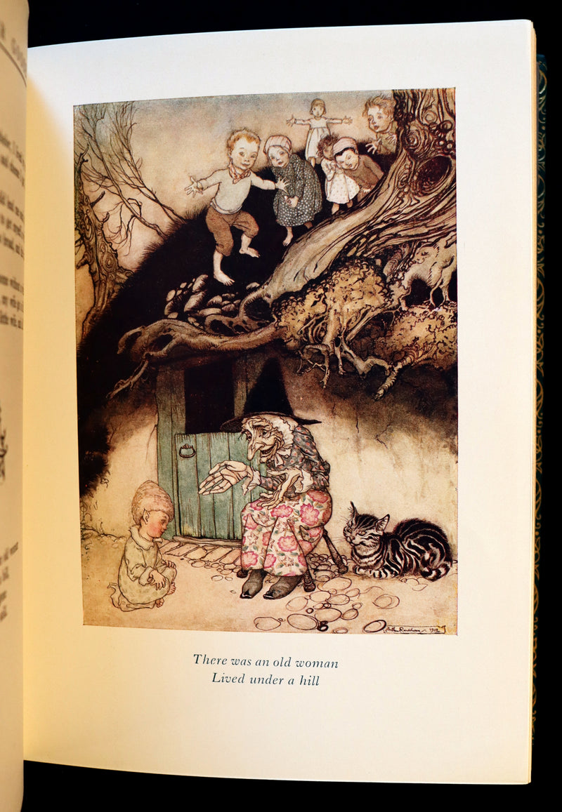 1958 Scarce Book beautifully bound by Frost - MOTHER GOOSE illustrated by Arthur Rackham.