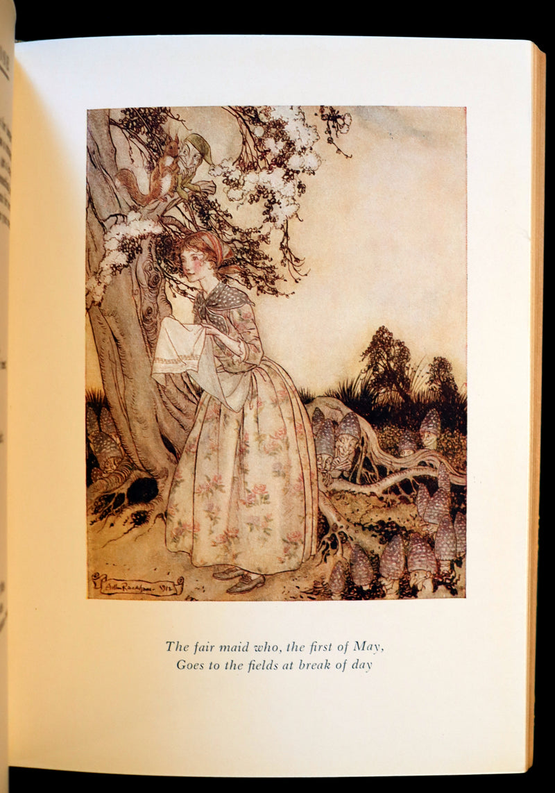1958 Scarce Book beautifully bound by Frost - MOTHER GOOSE illustrated by Arthur Rackham.