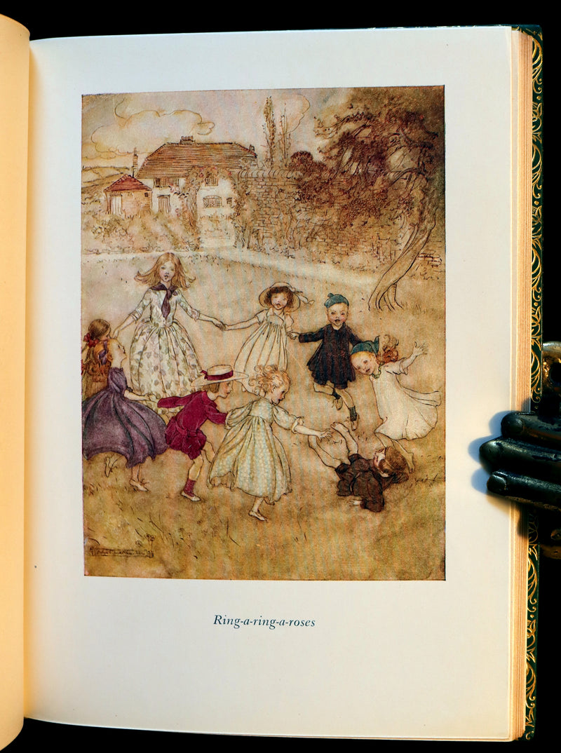 1958 Scarce Book beautifully bound by Frost - MOTHER GOOSE illustrated by Arthur Rackham.
