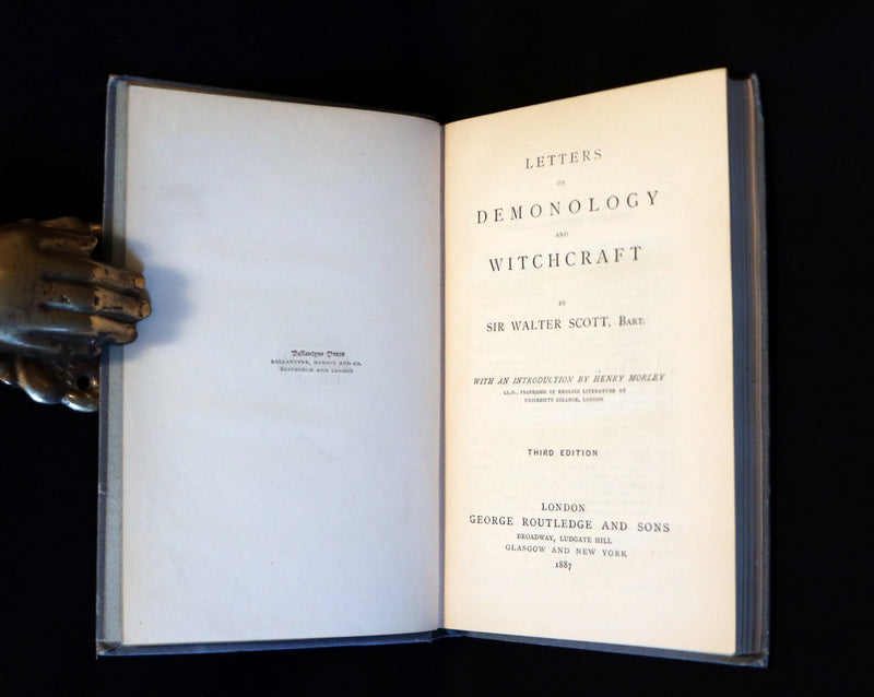 1887 Rare Edition - Demonology & Witchcraft - WITCHES & FAIRIES by Sir Walter Scott.