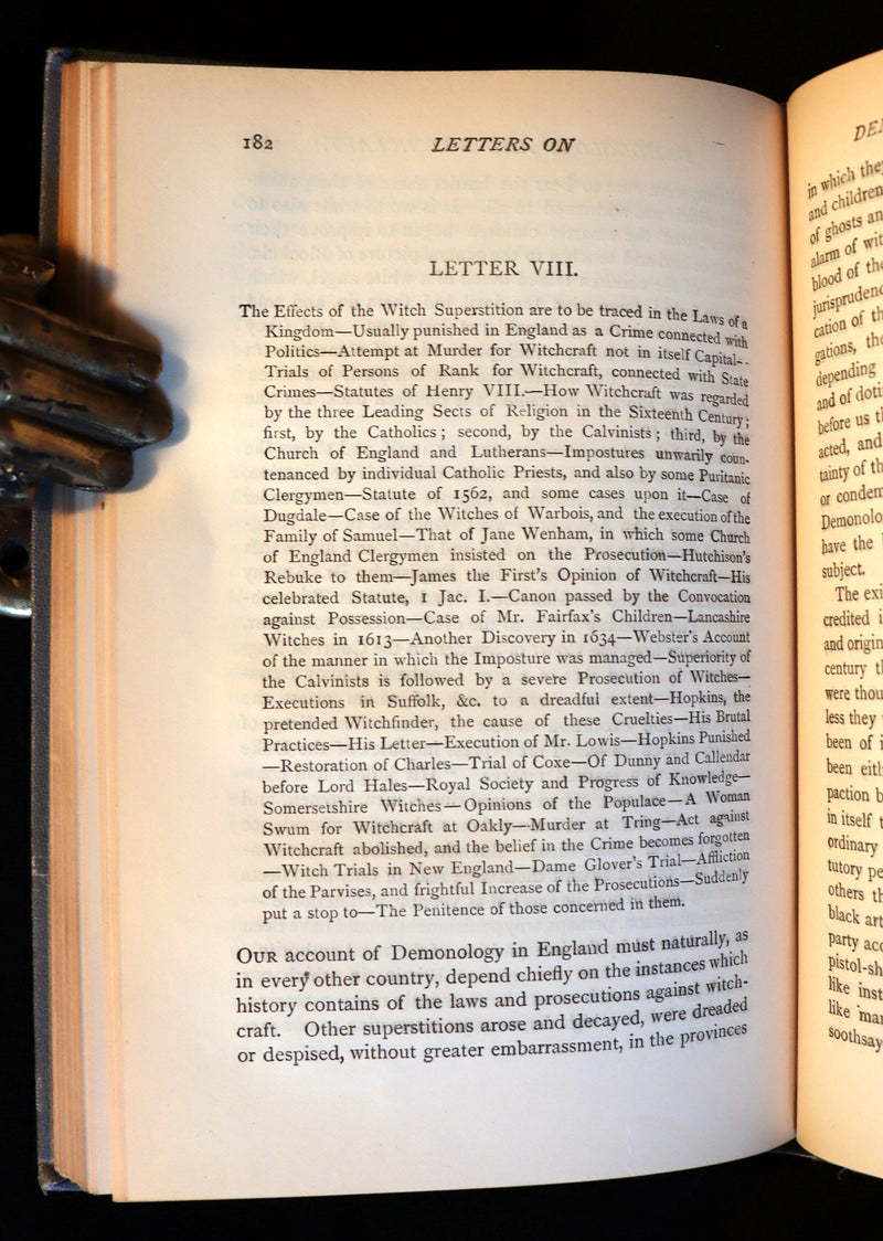1887 Rare Edition - Demonology & Witchcraft - WITCHES & FAIRIES by Sir Walter Scott.