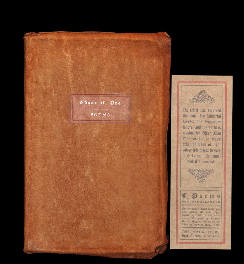 1901 Rare Book -The Poems by Edgar A Poe done into a Printed Book by the Roycrofters.