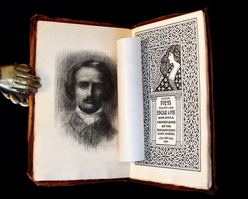 1901 Rare Book -The Poems by Edgar A Poe done into a Printed Book by the Roycrofters.