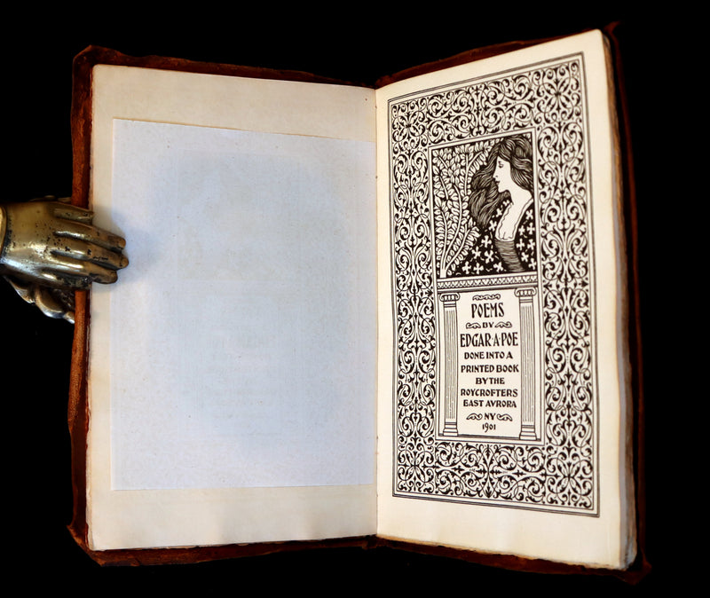 1901 Rare Book -The Poems by Edgar A Poe done into a Printed Book by the Roycrofters.