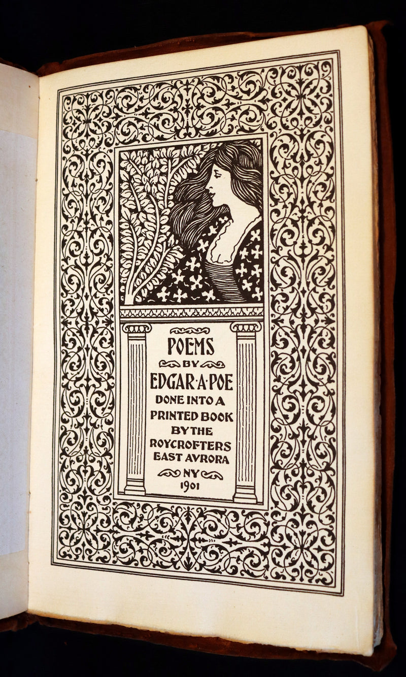 1901 Rare Book -The Poems by Edgar A Poe done into a Printed Book by the Roycrofters.