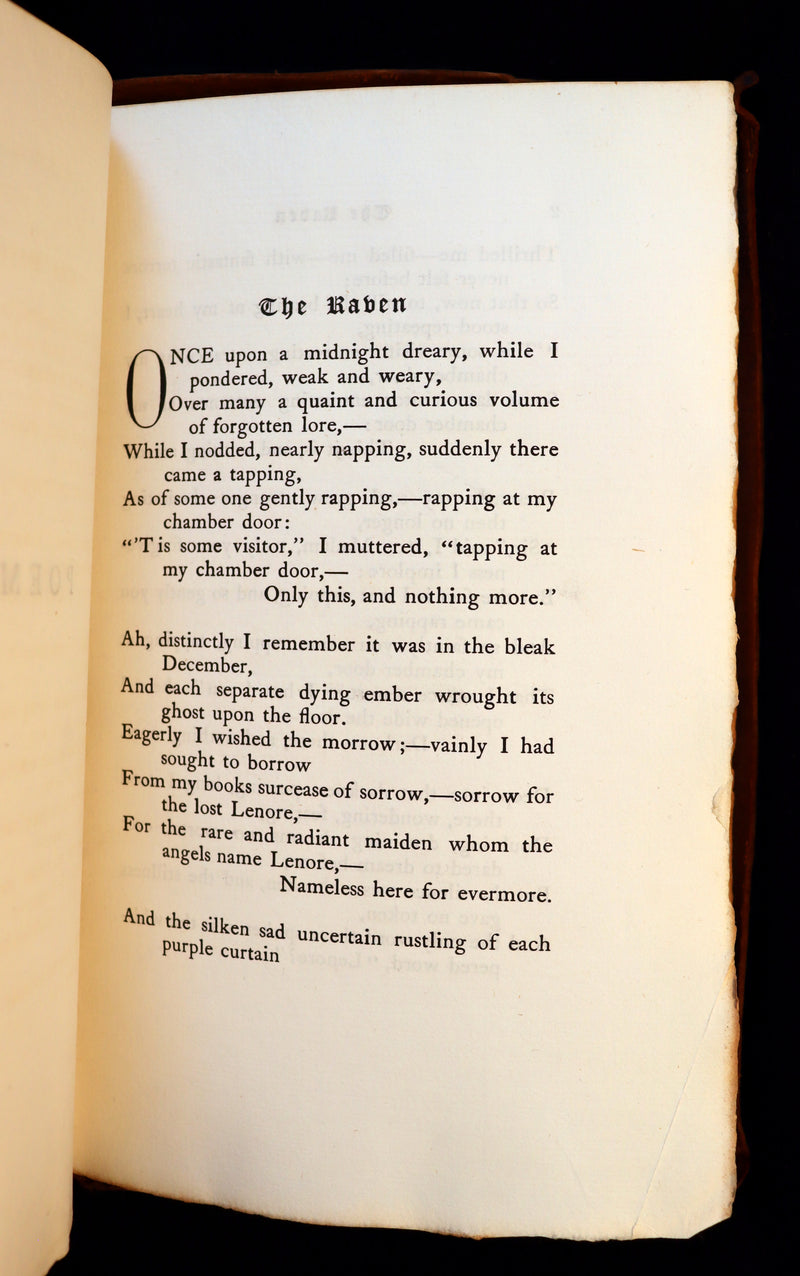 1901 Rare Book -The Poems by Edgar A Poe done into a Printed Book by the Roycrofters.