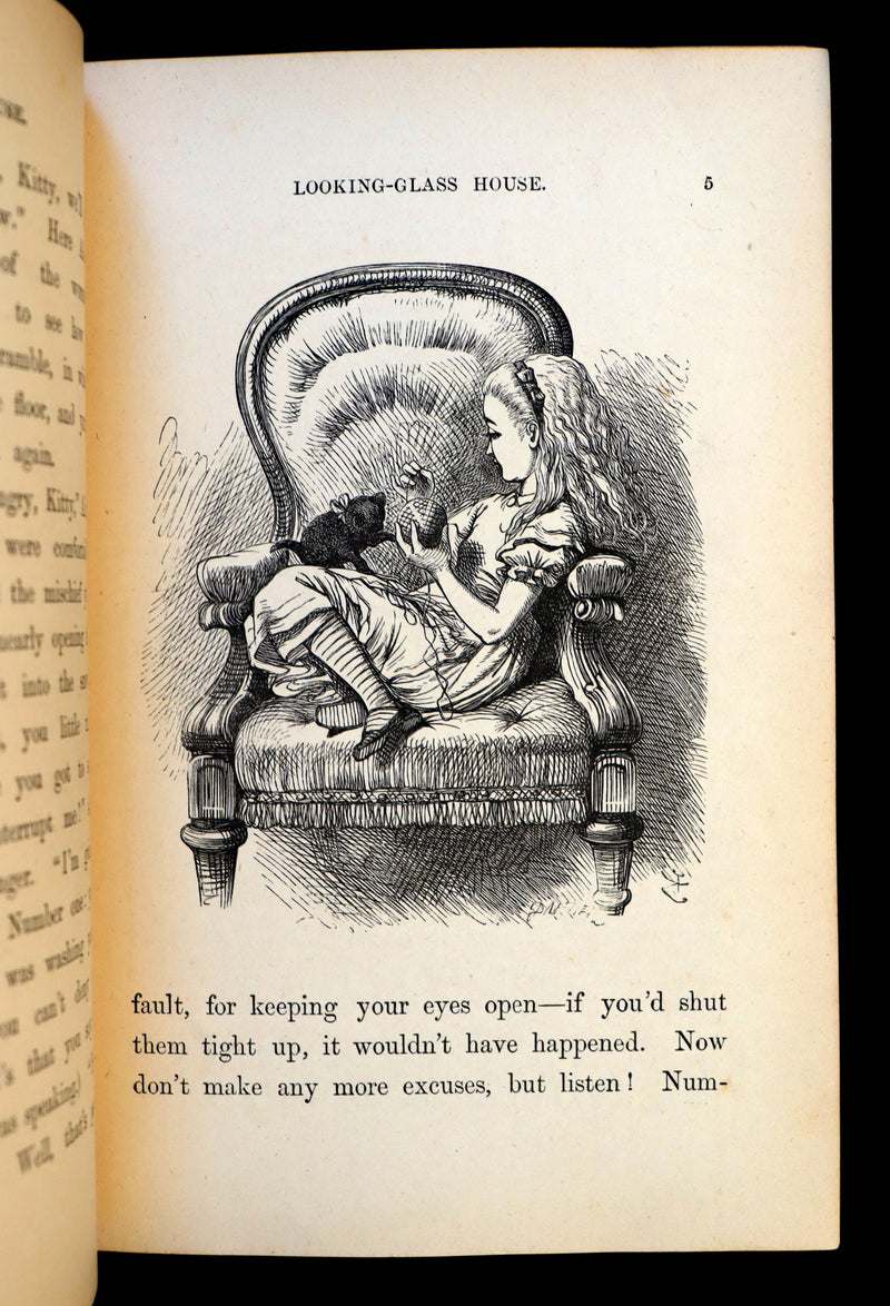 1872 Scarce 1st US Edition - Through the Looking Glass, and What Alice Found There by Lewis Carroll.